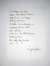 Load image into Gallery viewer, *CUSTOM* Handwritten and Signed Poem or Quote
