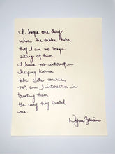 Load image into Gallery viewer, *CUSTOM* Handwritten and Signed Poem or Quote
