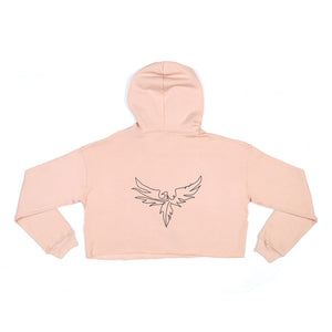 Pink Warrior Crop Hoodie